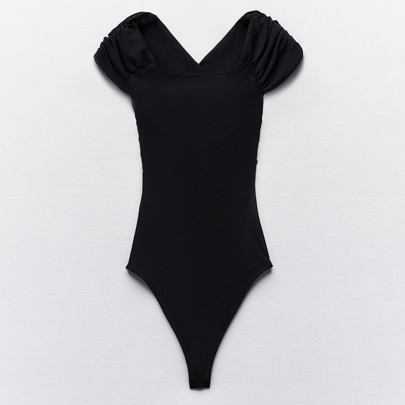 ZARA RUCHED WRAP BODYSUIT - Picture 5 of 5